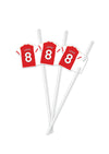 Personalised Football Team - Straw Topper - Pack of 18