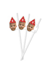 Personalised Football Team - Straw Topper - Pack of 18