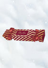 Personalised Large Striped Christmas Cracker - Velvet Ribbon