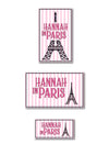 Personalised Paris - Bottle Sticker Pack - Pack of 16