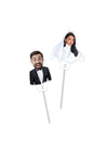 Personalised Classic Bridal - Face Food Topper - Pack of 18