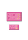 Personalised Sip and Paint - Bottle Sticker Pack - Pack of 16