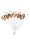 Personalised Face - Straw Topper - Pack of 18