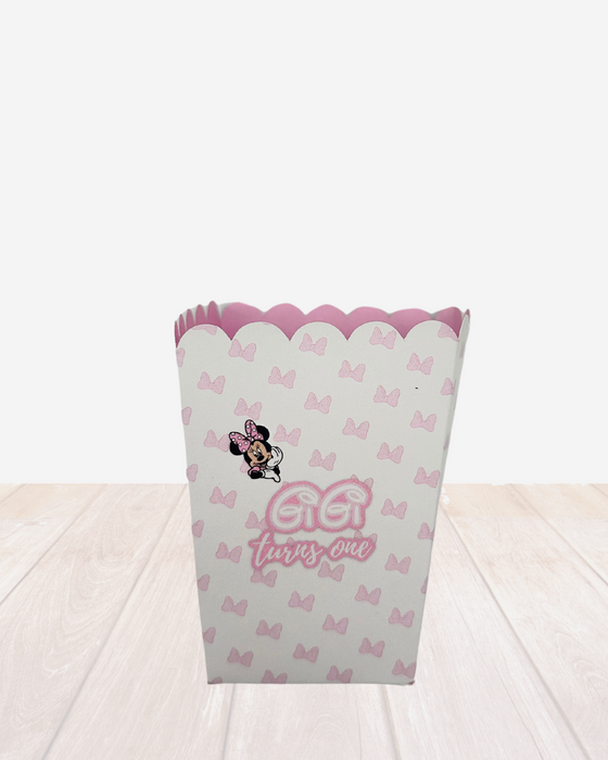 Personalised  MinnieLand - Popcorn Box