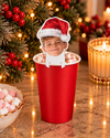 Personalised Christmas Santa Hat - Glass Topper - Pack of 15