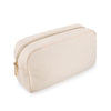 Personalised Nylon Cosmetic Pouch - Ivory with Gold Hardware