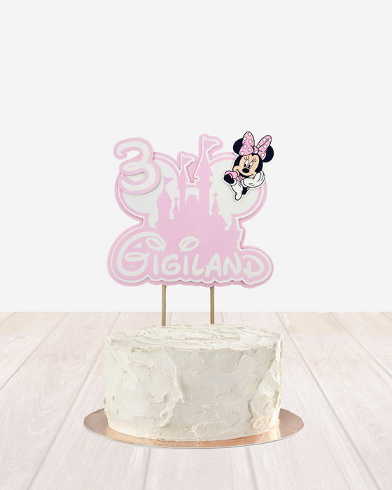 Personalised MinnieLand - Cake Topper Bundle