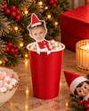 Personalised Christmas Elf - Glass Topper - Pack of 15