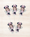 Personalised MinnieLand - Face Food Topper - Pack of 18