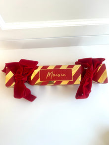  Personalised Large Christmas Cracker -  with Velvet Ribbon