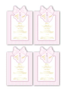  Personalised Pretty Bow - A5 Card - Pack of 12