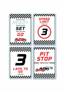  Personalised Race Car - Party Sign Bundle