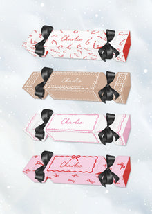  Personalised Small Christmas Design Cracker - 2 Pack