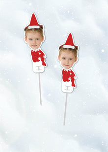  Personalised Christmas Elf - Food Topper - Pack of 18