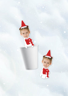  Personalised Christmas Elf - Glass Topper - Pack of 15