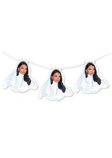  Personalised Classic Bridal - Veil Face Bunting