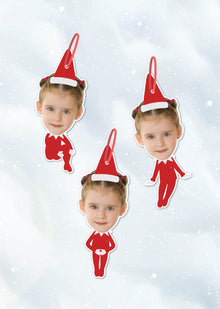  Personalised Christmas Elf - Oversized Gift Tags - 3 Pack