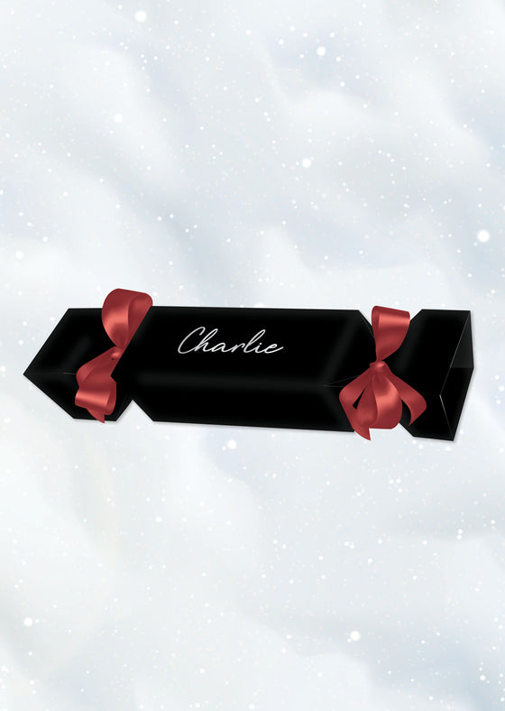 Personalised Small Christmas Cracker - Satin Ribbon - 2 Pack