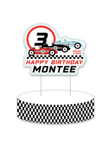  Personalised Race Car - Cake Topper Bundle