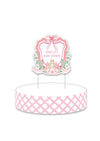 Personalised Pink Crest - Cake Topper Bundle