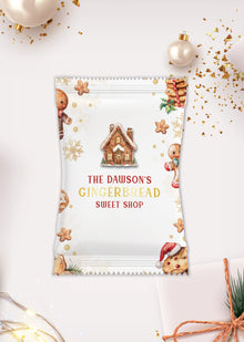  Personalised Christmas Gingerbread - Snack Packet