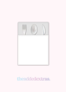  Personalised Bespoke - Cutlery Sleeve - 4 Pack