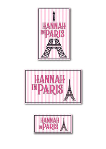  Personalised Paris - Bottle Sticker Pack - Pack of 16