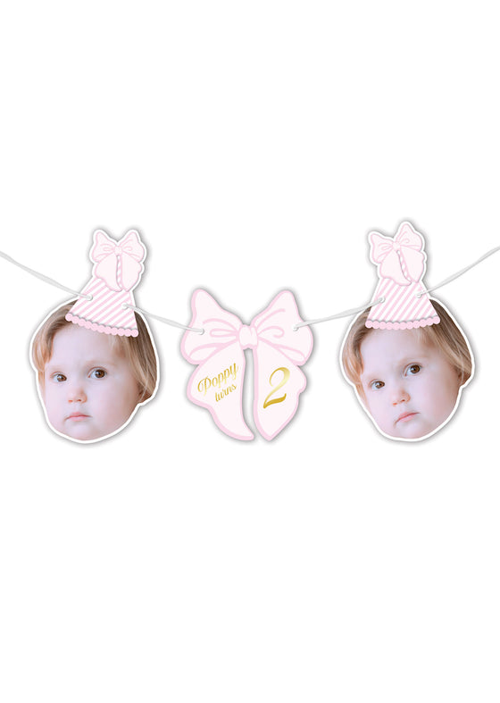 Personalised Pretty Bow - Face & Bow Bunting