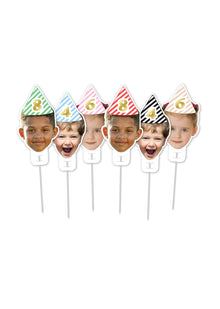  Personalised Face Food Topper - Pack of 18