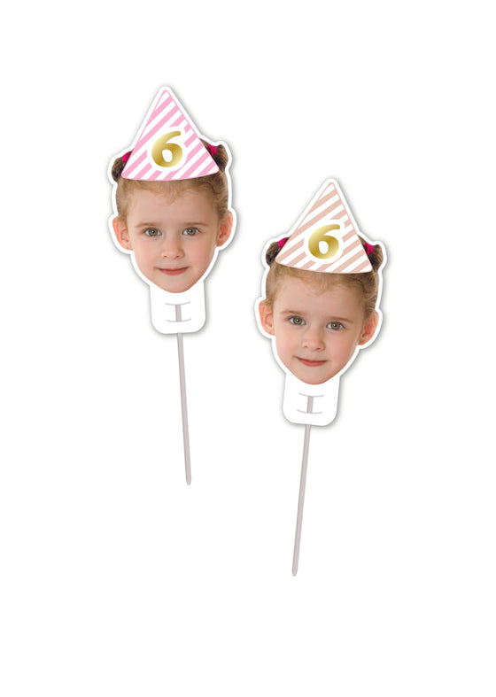 Personalised Face Food Topper - Pack of 18