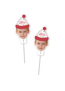  Personalised Wonderland - Face Food Topper - Pack of 18