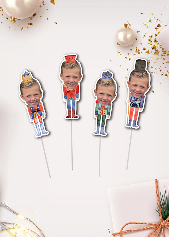 Personalised Christmas Nutcracker - Food Topper - Pack of 18