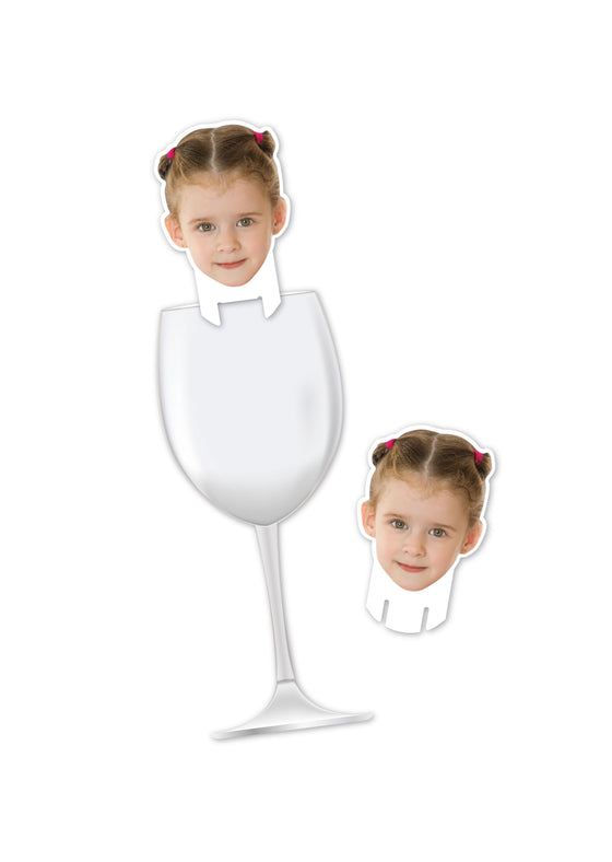 Personalised Face - Glass Topper - Pack of 18