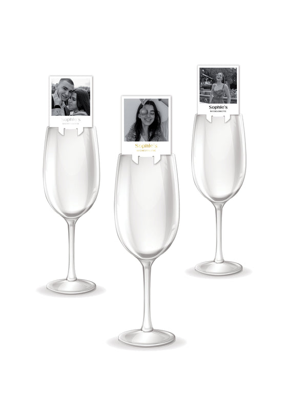 Personalised Polaroid Glass Topper - Pack of 18