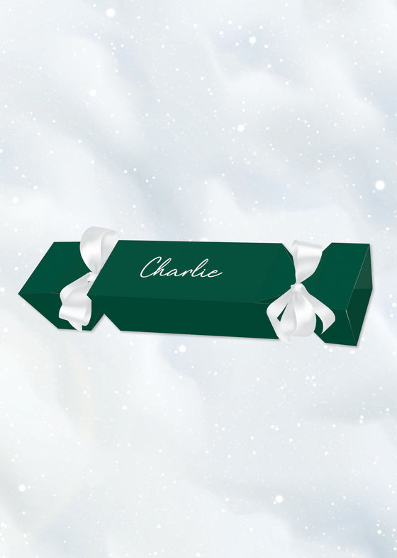 Personalised Small Christmas Cracker - Satin Ribbon - 2 Pack