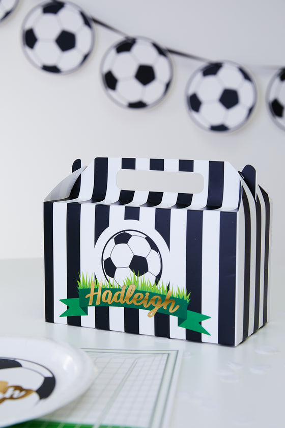 Personalised Football - Stripe Party Box