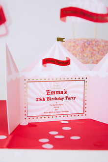  Personalised Circus - Invite