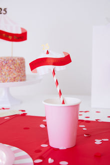  Personalised Circus - Straw Topper - Pack of 24