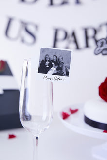  Personalised 'Till Death Do Us Party - Polaroid Glass Topper - Pack of 24