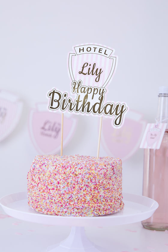 Personalised Hotel Collection - Cake Topper