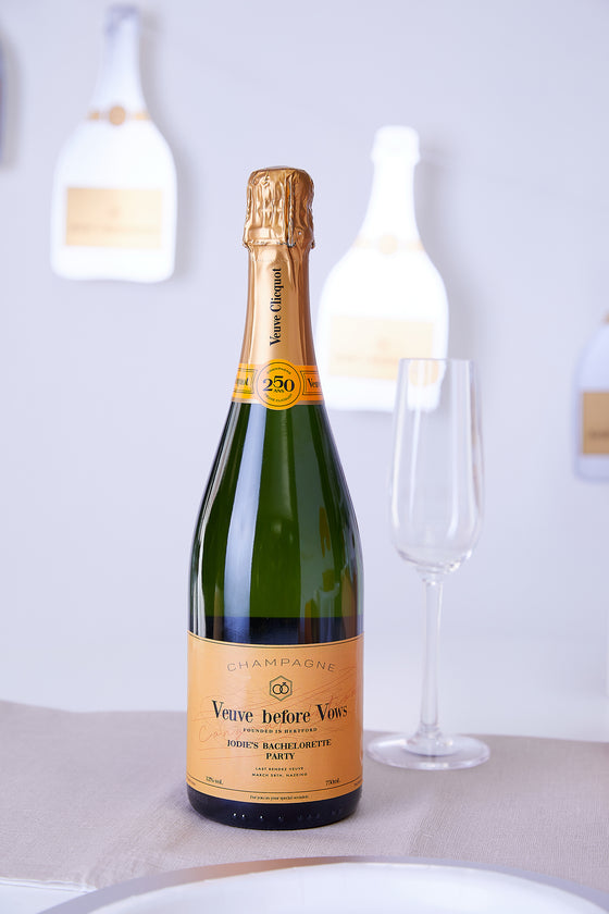 Personalised Veuve Before Vows - Bottle Sticker Pack - Pack of 16