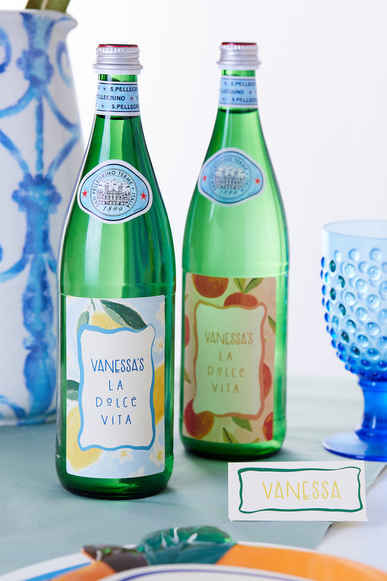 Personalised La Dolce Vita - Bottle Sticker Pack - Pack of 16