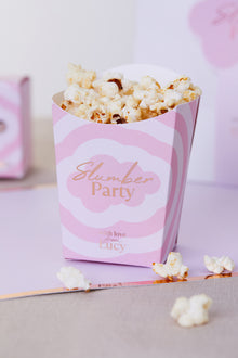  Personalised Mini Slumber Party - Popcorn Box