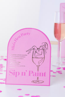  Personalised Sip and Paint - Invite