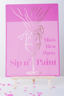  Personalised Sip and Paint - Sign