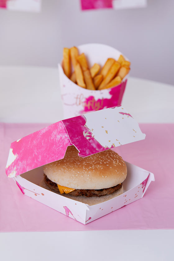 Personalised Pink Splash - Fries Box