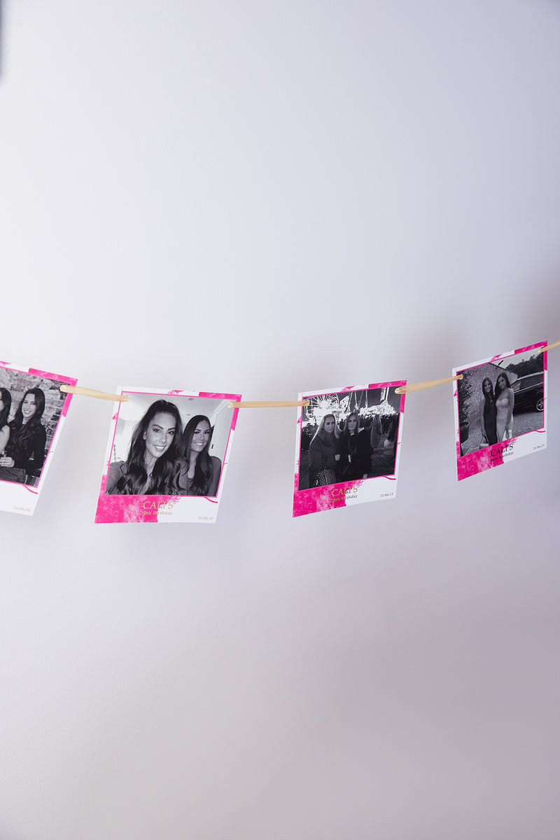 Personalised Pink Splash - Polaroid Bunting – Theaddedextras