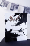 Personalised Black Splash - Invite