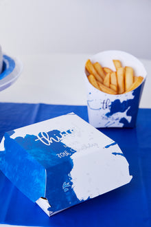  Personalised Blue Splash - Burger Box