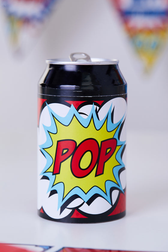 Personalised Comic - Can Labels - Pack of 5